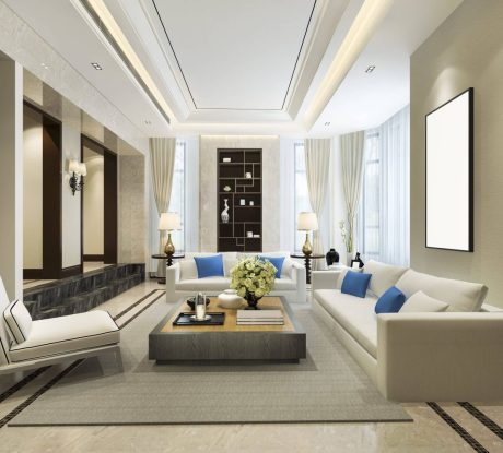 clean and elegant living room