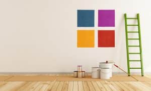 Select color switch to paint wall -