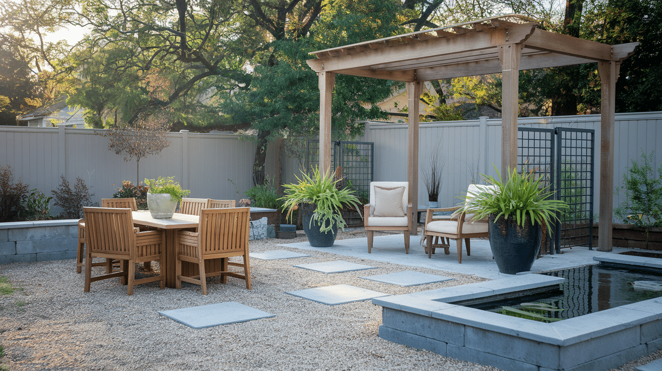A photo of a backyard makeover